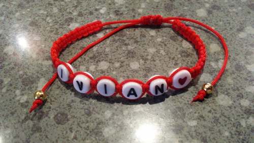 Pulseras En Hilo Chino De Letras Con Anclas Infinitos