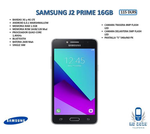 Telefono Celular Samsung J2 Prime Totalmente Nuevo