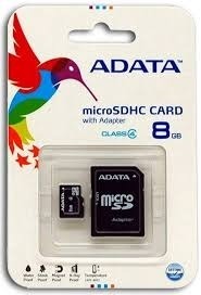 Memoria Micro 8gb Adata C/adaptador Clase4 Original