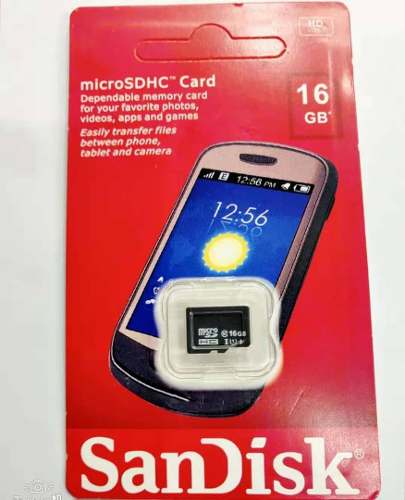 Memoria Micro Sd 16gb Sandisk Clase 10 Mayorista Full Tecno