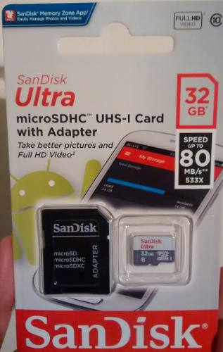 Memoria Micro Sd Sdhc 32 Gb Sandisk Ultra Clase 10