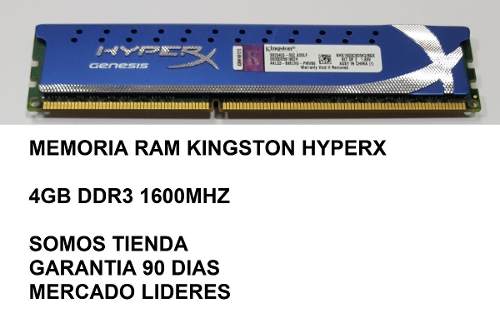Memoria Ram Ddr3 4gb mhz Hyperx Kignston