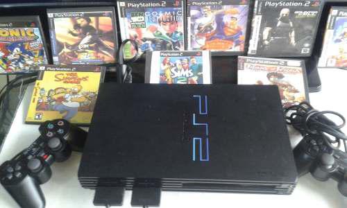 Playstation 2 Fat Chip 2 Controles 10 Juegos Garantizada