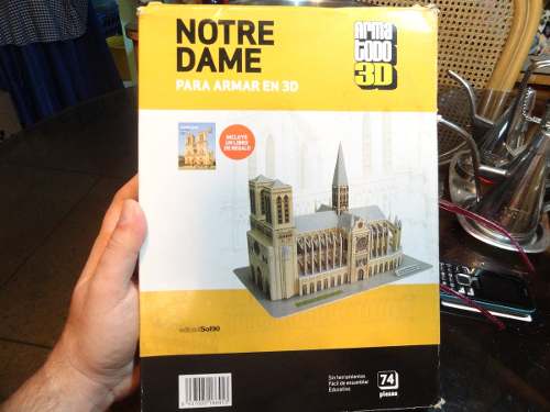 Rompecabeza 3d Puzzle La Catedral De Notre Dame Grande 74 Pz