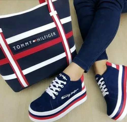 Duo Zapatos Deportivos Tommy + Cartera Moda Colombiana