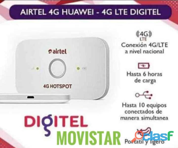 Hostpost o wifi portátil airtel 4G de la marca Huawei