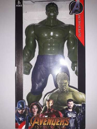 Muñeco Hulk 25 Cm Con Luz En Su Caja, Infinity War, Avenger