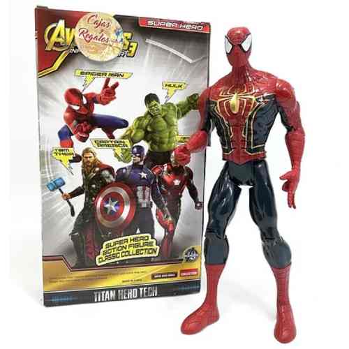 Muñeco Spiderman Luz Sonido 30 Cm Hulk Thor Wolverine