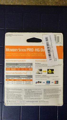 Memory Stick Pro-hg Duo 8gb Para Psp Y Camaras