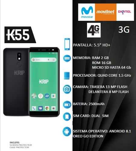 Oferta Teléfono Celular Krip K55 Dual Sim
