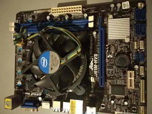 Tarjeta Madre H61m Hvs Con Procesador Intel G620