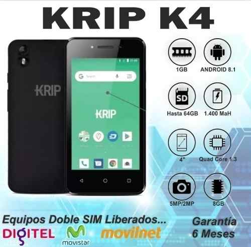 Telefono Android 8.1 Krip K4 Nuevo Liberado 1 Gb Ram