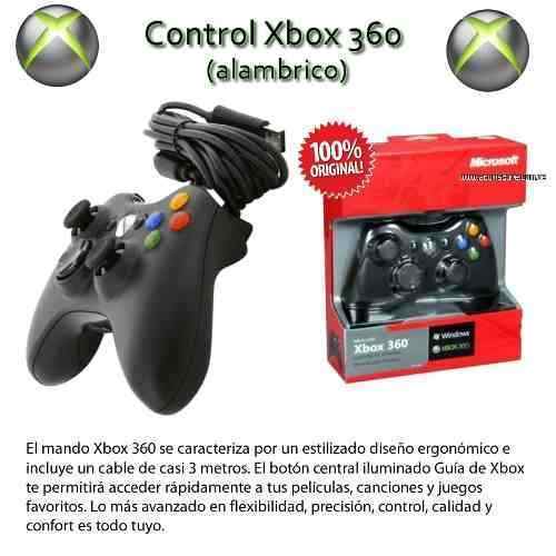 Control Xbox 360 Pc Microsoft Alambrico 100% Original