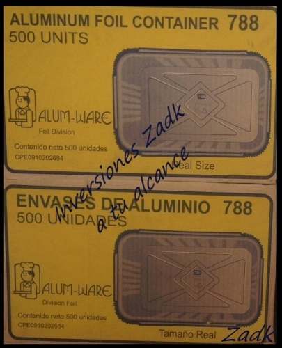Envases De Aluminio 788 C/tapa Alum Ware - Caja