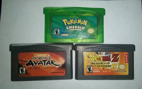 Pokemon Emerald, Dragon Ball Z, Avatar Gameboyadvance Juegos