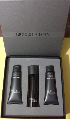 Set Perfume, After Shave Y Gel De Ducha Giorgio Armani Code