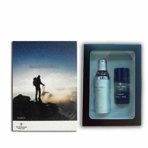 Set Perfume De Swiss Army Clásica Caballero 100ml Original