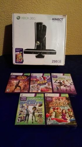 Vendo Xbox 360 Con Kinect 250 Gb Con 5 Juegos Originales