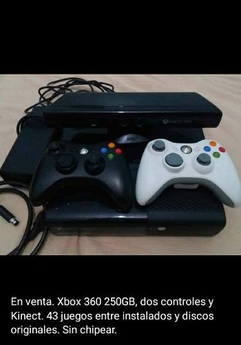 Xbox 360 + Dos Controles Y Kinect
