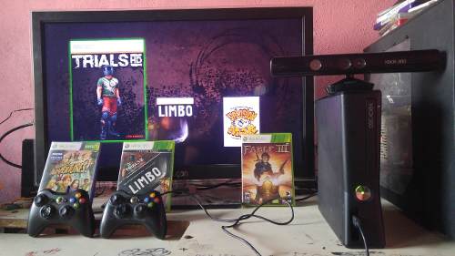 Xbox 360 Slim 2 Controles Juegos Y Kinect