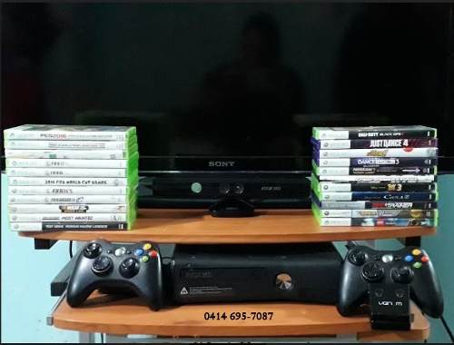 Xbox 360 Slim 500gb Y 22 Juegos Originales, Ps4, Video Juego