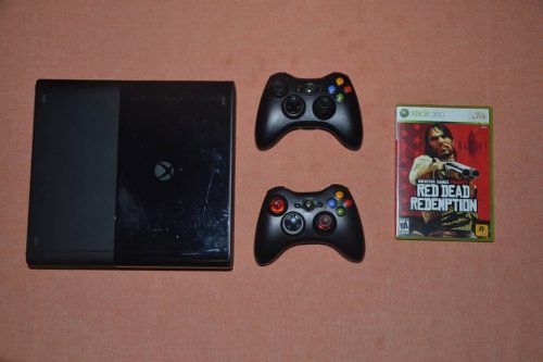 Xbox 360 Slim E 4gb Con Kinect- 2 Controles Y Juego