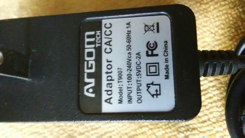 Adaptador Cargador 5v 2amp 3.5mm Argom Tech