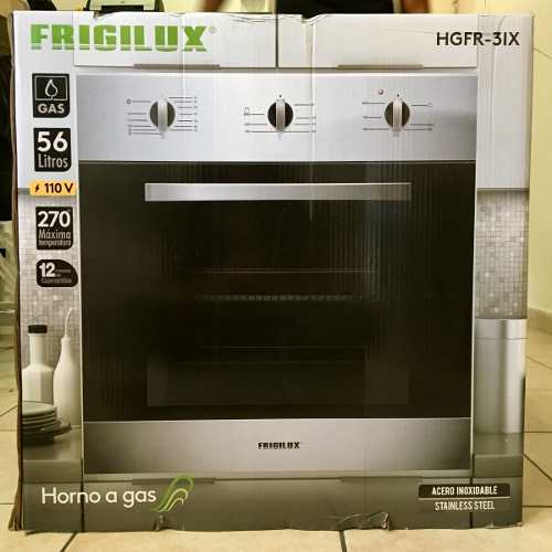 Horno Para Empotrar A Gas 60 Cm Acero Frigilux