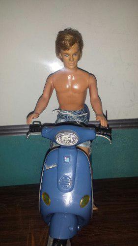 Muñeco Ken En Moto Orginal Mattel Barbie