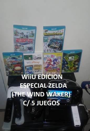 Wiiu Edicion Especial Zelda Con 6 Juegos Perfecto