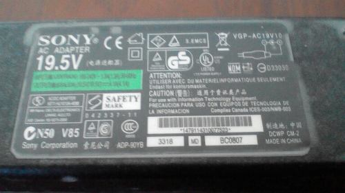 Ac Adaptador Laptop Sony Vaio 19.5 V Adp-90yb