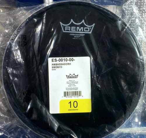 Parche Remo Ebony Ambassador De 10 Pulgadas Nuevos