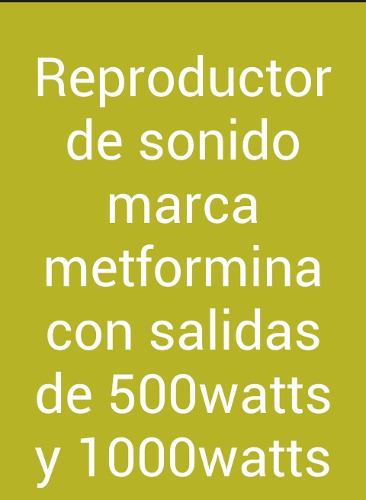 Reproductor D Sonido Marca Metformina, Potencia De 500 Watts