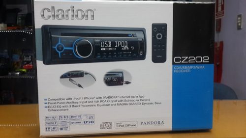 Reproductor Mp3 Aux Ucb Radio Cd Clarion Cz202 Ipod Iphone