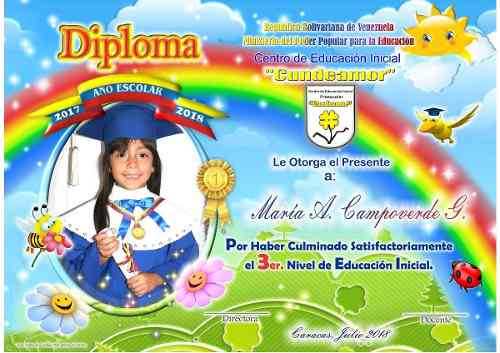 Diploma Full Color, Medalla Y Fotografías Con Toga