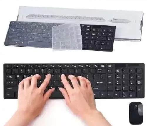 Kit De Teclado Conmouse Inalambrico Slim Pc Laptop Tablet