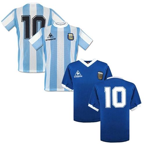 Maradona. Camisetas Argentina En Mexico 86. Le Coq Sportif