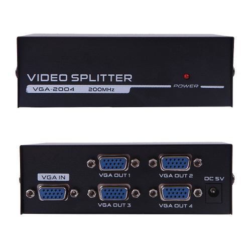 Switch Vga Splitter Box 1 Pc A 4 Monitor Proyector Lcd
