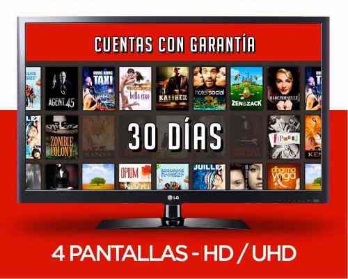 Cuente Neflix | 4 Screens | Full Hd | One Month