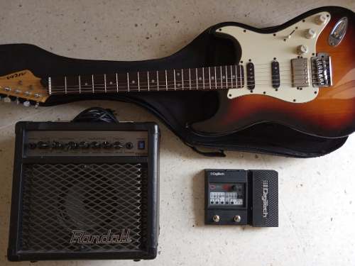 Combo Guitarra Electrica Aria + Amplificador + Pedal 150tr