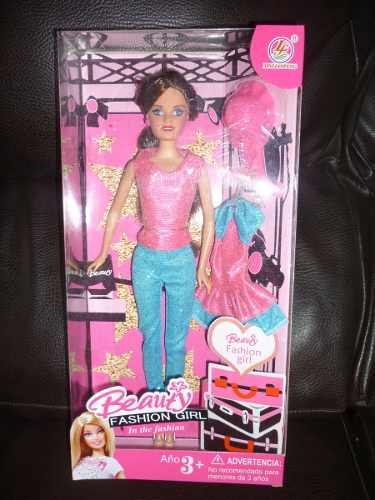 Muñeca Tipo Barbie Beauty Fashion Girl 30 Cm