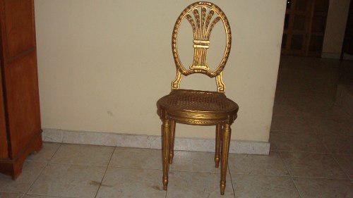 Silla Antigua Luis Xv En Hojilla De Oro Para Restaurar