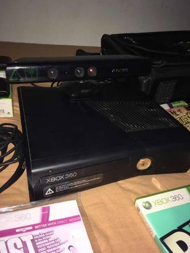 Xbox 360 Slim 250gb Kinect Bolso Juegos Originales Chip Rgh