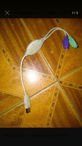 Cable Adaptador De Y Ps2 A Usb