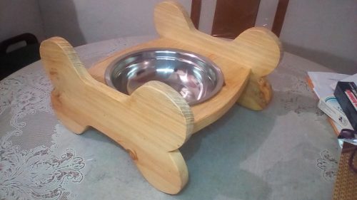 Comedero Hueso Plato Para Perros Mascotas