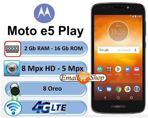 Moto E5 Play 16gb 2gb Ram Android 8 8mpx 4g 100v