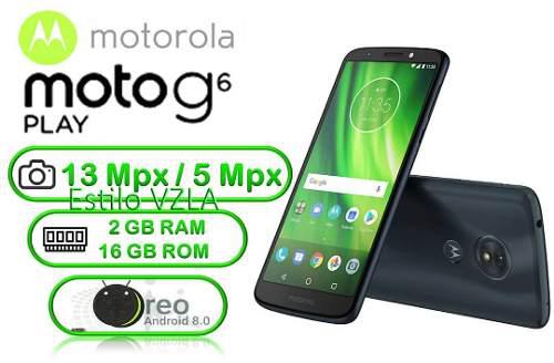 Motorola G6 Play Huella Bateria 4000mah 16gb 2 Gb Ram Cam 13