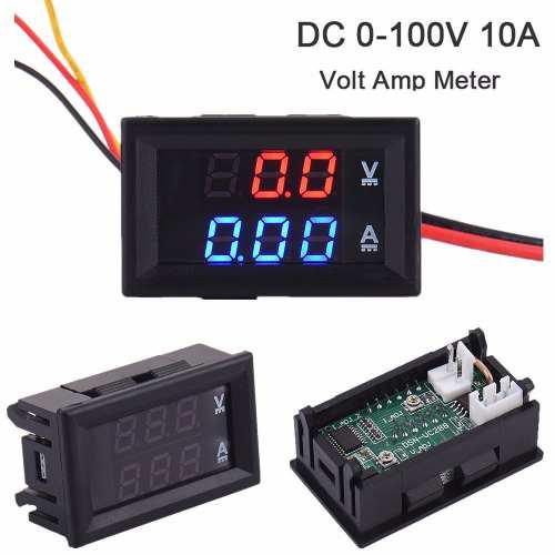 Panel Voltimetro Amperimetro Dc 0-100v 10 Amp Cte Continua
