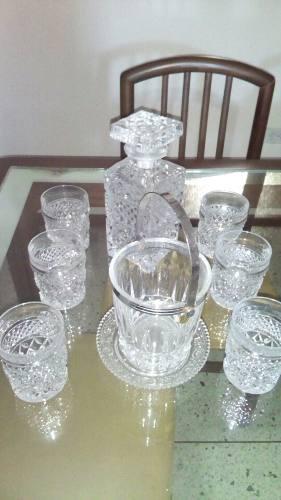 Juego de vasos para whisky,hielera y shots cristal de arques en Venezuela