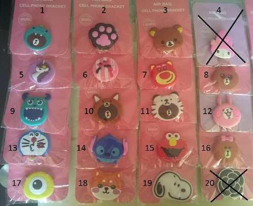 Pop Sockets En Relieve, Animados, Varios Modelos